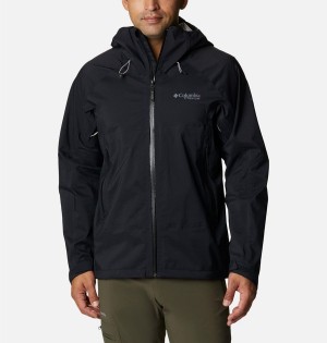 Black Columbia Mazama Trail Shell Men's Rain Jacket | 51802CNPM