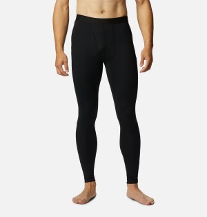 Black Columbia Omni Heat Heavyweight Baselayer Tights Men's Pants | 62581ZCXT