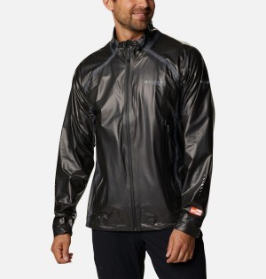 Black Columbia OutDry Extreme Mesh Shell Men's Rain Jacket | 49578DIKB