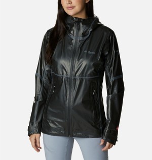 Black Columbia OutDry Extreme Mesh Shell Women's Rain Jacket | 16709KDRC