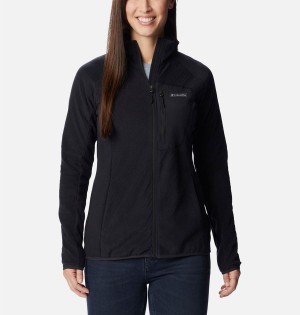 Black Columbia Outdoor Tracks Full Zip Women's Fleece Jacket | 73864POIW