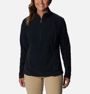 Black Columbia Overlook Pass Half Zip Women's Pullover | 27146FGLX