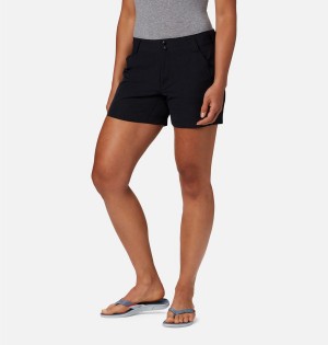 Black Columbia PFG Coral Point III Women's Shorts | 69312HPDL