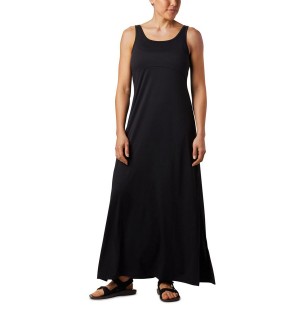 Black Columbia PFG Freezer Maxi Women's Dress | 10964WAGU