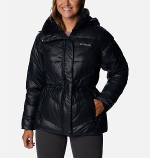 Black Columbia Peak to Park II Insulated Hooded Women's Puffer Jacket | 27096VRKG