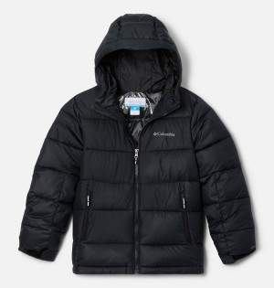 Black Columbia Pike Lake II Hooded Kids' Jacket | 17962KCVS