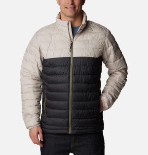 Black Columbia Powder Lite Insulated Men's Puffer Jacket | 40785HJUM