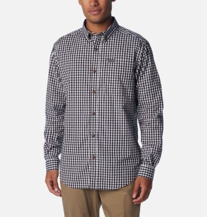 Black Columbia Rapid Rivers II Long Sleeve Men's Shirt | 12436HPOK