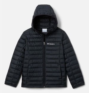 Black Columbia Silver Falls Hooded Kids' Jacket | 24306GNWT