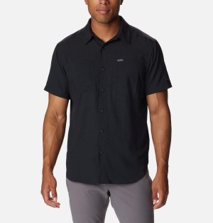 Black Columbia Silver Ridge UtilityLite Short Sleeve Men's Shirt | 72504PROD