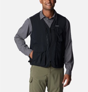 Black Columbia Silver Ridge Utility Men's Vest | 03619BKHR