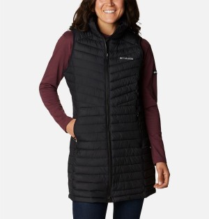 Black Columbia Slope Edge Long Women's Vest | 92508JZIX