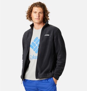 Black Columbia Steens Mountain 2.0 Full Zip Men's Fleece Jacket | 08561JPCX