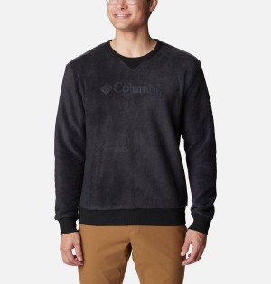 Black Columbia Steens Mountain Crew Top 2.0 Men's Pullover | 27349VQKZ