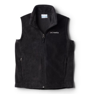 Black Columbia Steens Mountain Fleece Kids' Vest | 92753CLWV