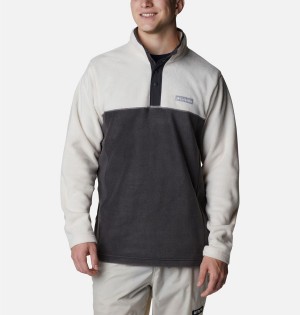 Black Columbia Steens Mountain Half Snap Fleece Men's Pullover | 13297UXNJ