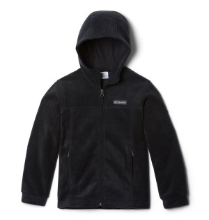 Black Columbia Steens Mountain II Fleece Hooded Kids' Jacket | 64308XEFT