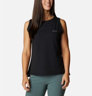 Black Columbia Sun Trek Women's Tank Top | 24731ZQCJ