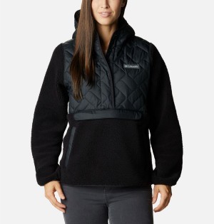 Black Columbia Sweet View Hooded Fleece Women's Pullover | 97032IMNZ