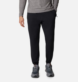 Black Columbia Tech Trail Knit Joggers Men's Pants | 64907PHLQ