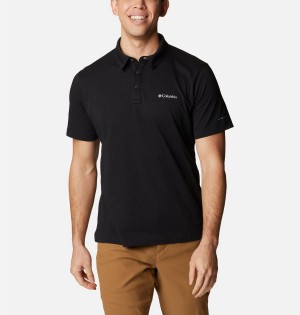 Black Columbia Thistletown Hills Men's Polo Shirt | 40827EUJC