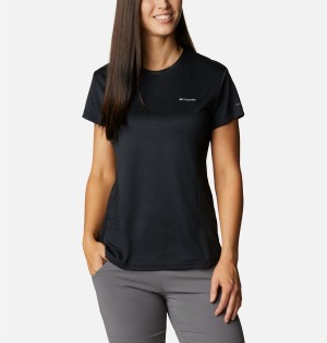 Black Columbia Zero Ice Cirro-Cool Short Sleeve Women's T-Shirt | 14029PFLG