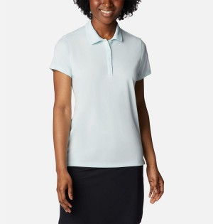 Blue Columbia Birdie Golf Polo Women's T-Shirt | 42953LVTR