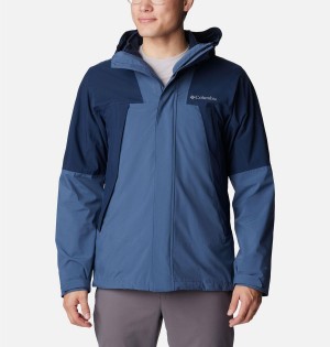 Blue Columbia Canyon Meadows Omni Heat Infinity Interchange Insulated Men's Puffer Jacket | 13706FEKI