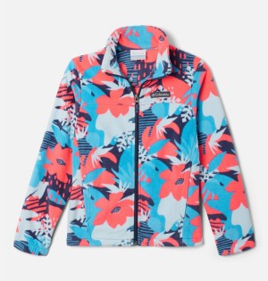 Blue Columbia Castle Dale Printed Full Zip Fleece Kids' Jacket | 26081KSXU