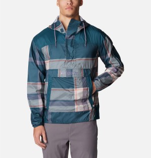 Blue Columbia Challenger Men's Windbreaker | 83450OPYB