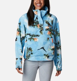 Blue Columbia Deschutes Valley Wind Shell Jacket Women's Windbreaker | 41365UENW