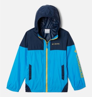 Blue Columbia Flash Challenger Windbreaker Kids' Jacket | 04586AMNJ