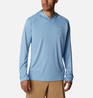 Blue Columbia Fork Stream Men's Hoodie | 96248AEQD