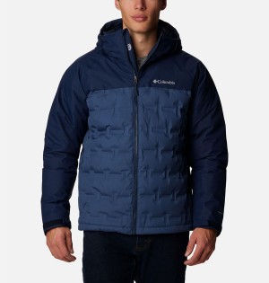 Blue Columbia Grand Trek II Hooded Insulated Men's Puffer Jacket | 89406OEGT