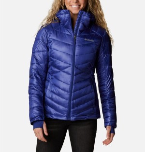 Blue Columbia Joy Peak Insulated Hooded Women's Puffer Jacket | 69287QSZO