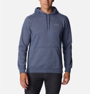 Blue Columbia Keyhole Peak Logo Men's Hoodie | 61843EHFN