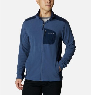 Blue Columbia Klamath Range Full Zip Men's Fleece Jacket | 93750OKSV