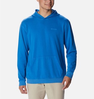 Blue Columbia Lodge French Terry Novelty Men's Hoodie | 34679GABM