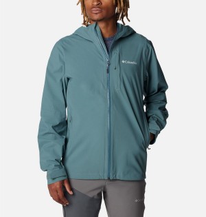 Blue Columbia Omni-Tech Ampli-Dry Shell Men's Rain Jacket | 17326BKIJ