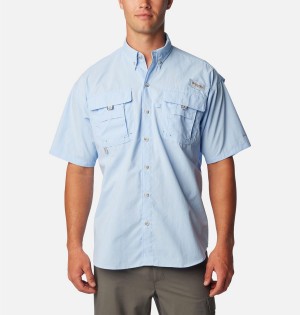 Blue Columbia PFG Bahama II Short Sleeve Men's Shirt | 76219SXAY