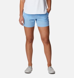 Blue Columbia PFG Coral Point III Women's Shorts | 28530HQFK