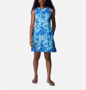 Blue Columbia PFG Freezer Tank Women's Dress | 41863PGYW