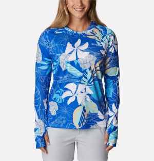 Blue Columbia PFG Super Tidal Tee Women's Hoodie | 45862XPSI