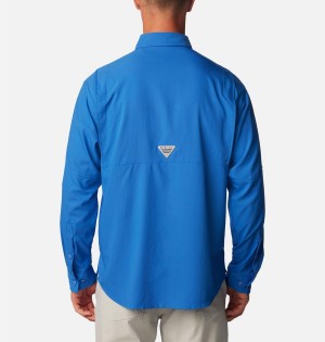 Blue Columbia PFG Tamiami II Long Sleeve Men's Shirt | 16049BPXO