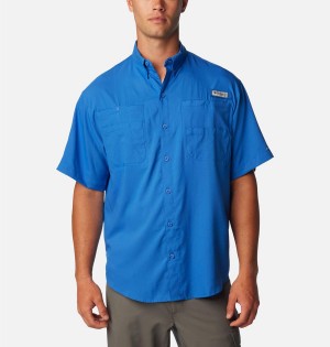 Blue Columbia PFG Tamiami II Short Sleeve Men's Shirt | 36850MTYJ