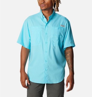 Blue Columbia PFG Tamiami II Short Sleeve Men's Shirt | 52680THQA