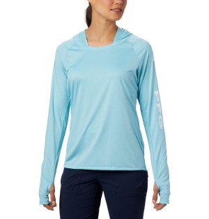 Blue Columbia PFG Tidal Tee Women's Hoodie | 10576LAKQ