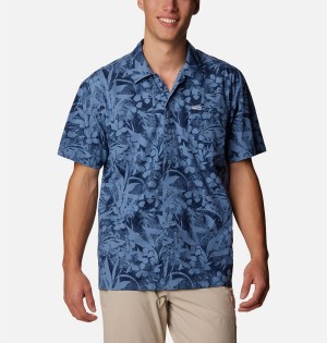 Blue Columbia PFG Trollers Best Short Sleeve Men's Shirt | 76851VYHK