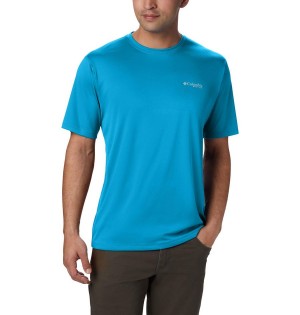 Blue Columbia PFG Zero Rules Short Sleeve Men's T-Shirt | 20897WBIQ