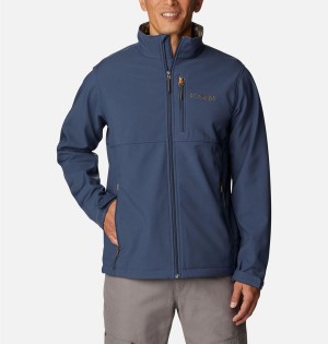 Blue Columbia PHG Ascender Men's Softshell Jackets | 47321UHJN